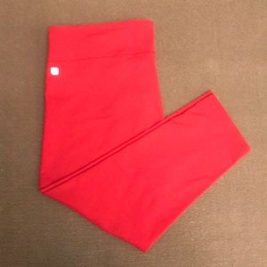 Lg. Fabletics Capri Athletic Leggings in Bright Red!
